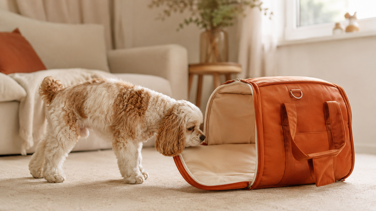Habituer son chien à son sac de transport Image