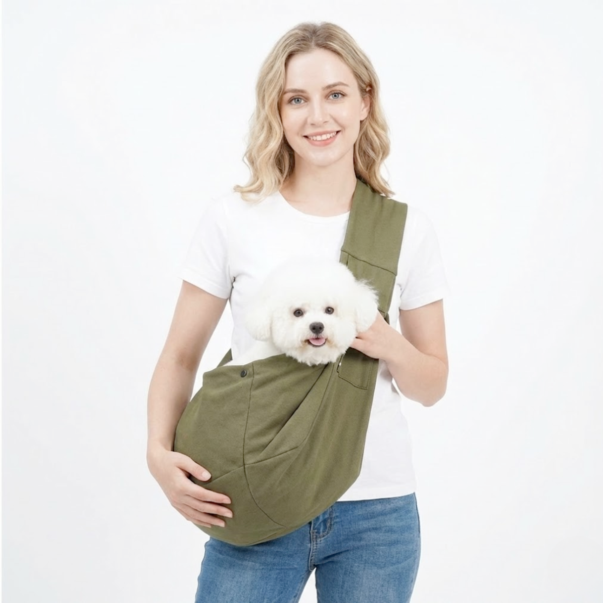 Sac bandoulière souple pour chien, large sangle d'épaule, jusqu'à 7,5 kg