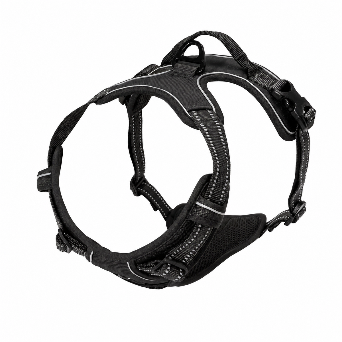Harnais anti-traction pour chien réglable, maille respirante, tailles S à XL, 4 à 45 kg