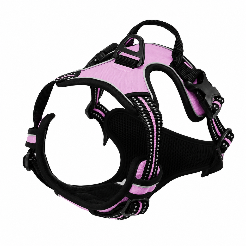 Harnais anti-traction pour chien réglable, maille respirante, tailles S à XL, 4 à 45 kg