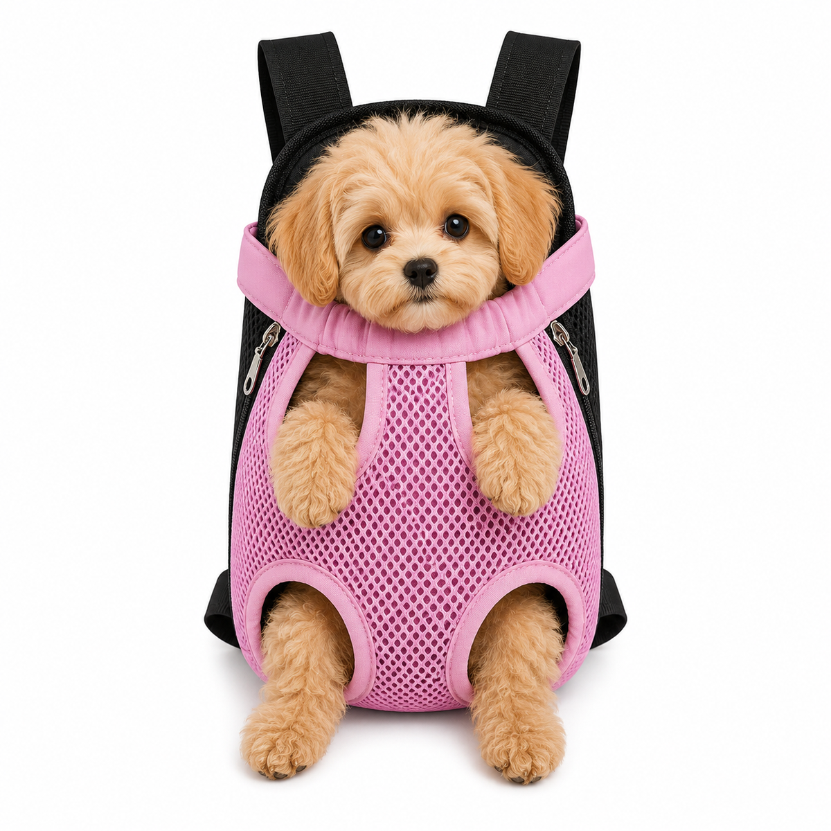 Sac ventral pour chien pattes sorties, sangles réglables, tailles S à XL, 1,5 à 9,5 kg