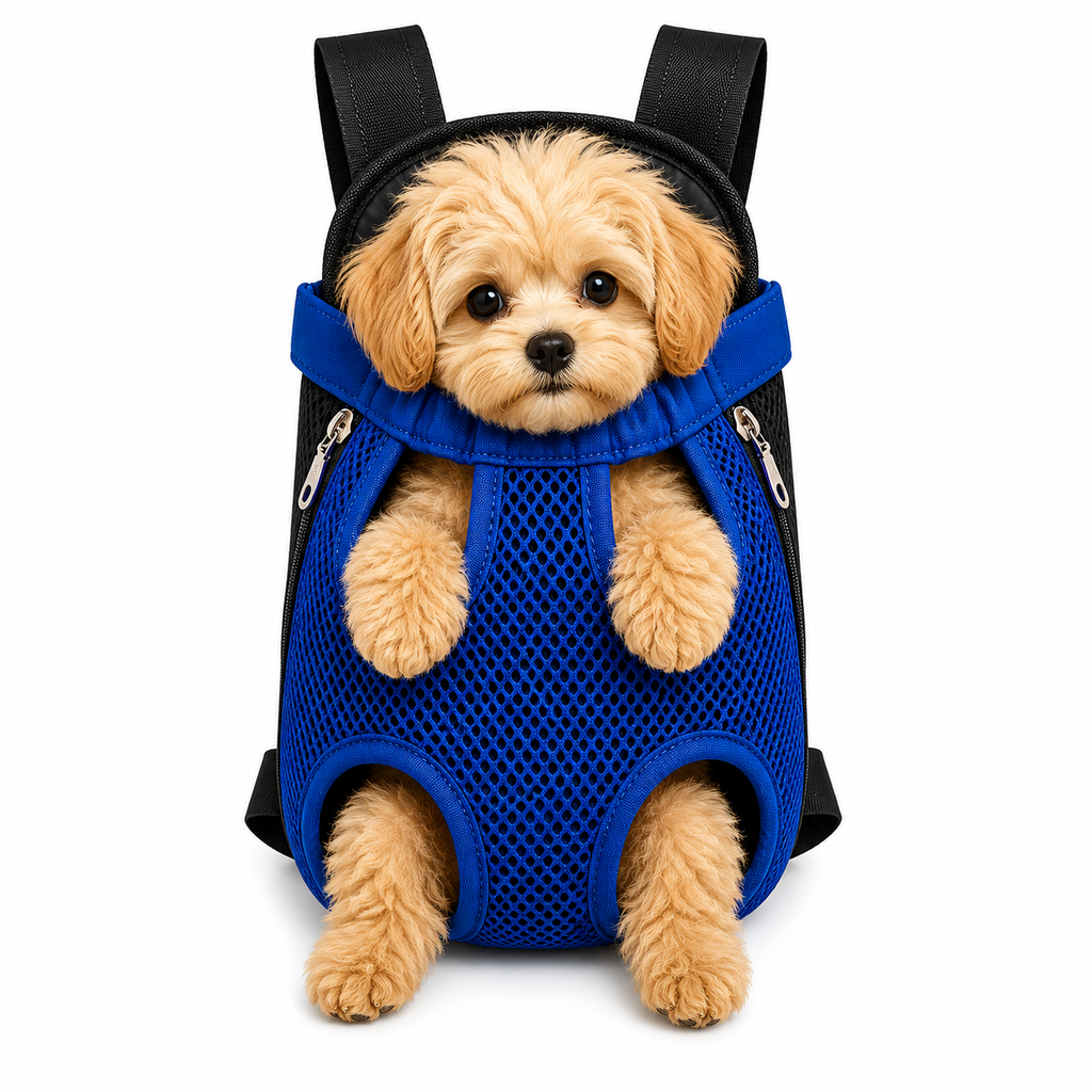 Sac ventral pour chien pattes sorties, sangles réglables, tailles S à XL, 1,5 à 9,5 kg