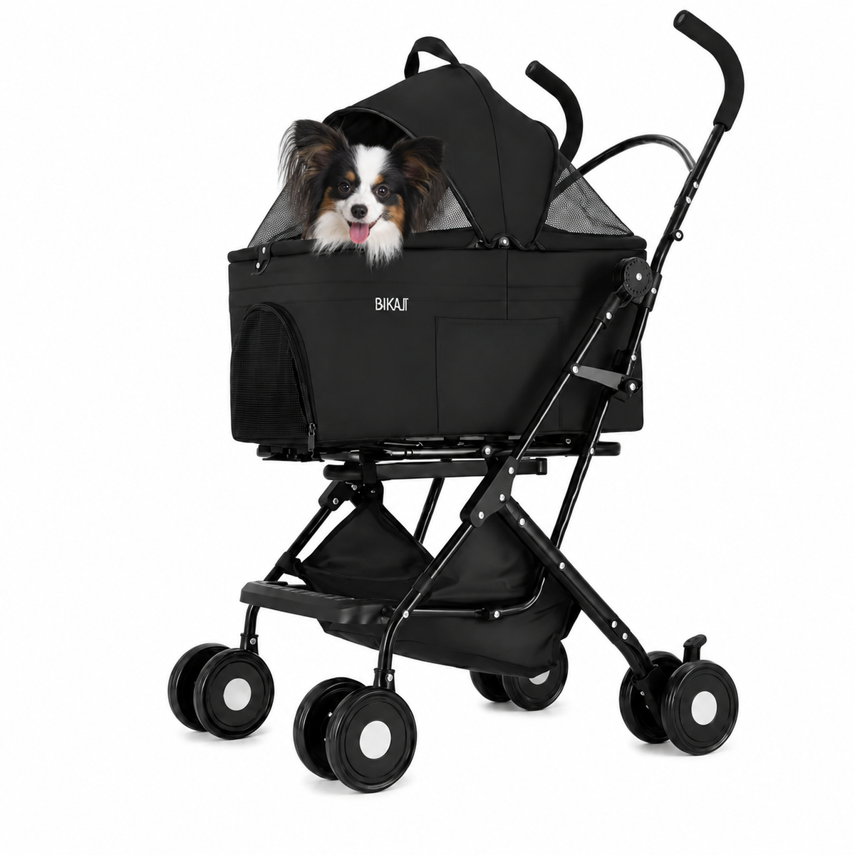 Poussette pour chien grande taille, nacelle détachable Oxford 300D, jusqu'à 40 kg