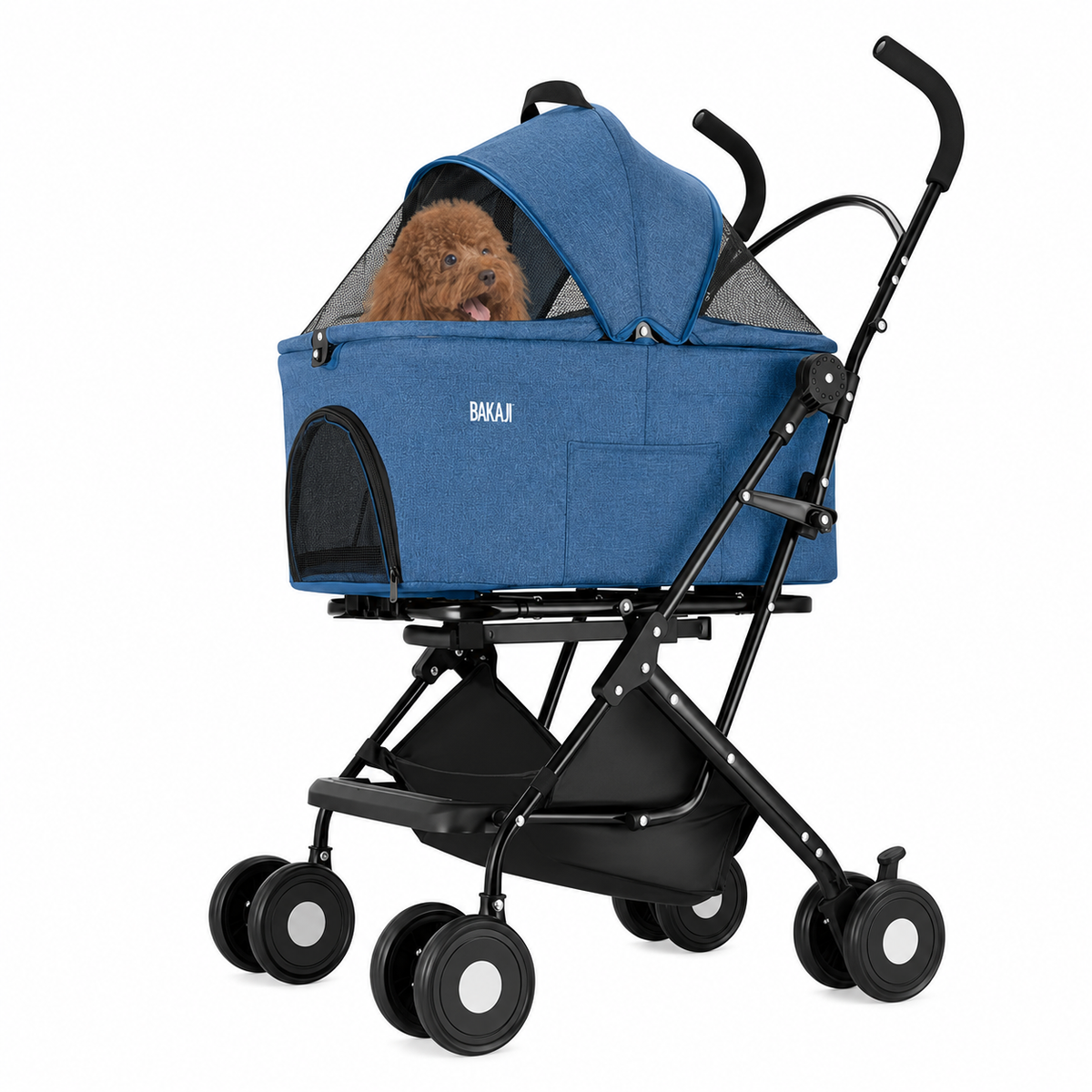 Poussette pour chien grande taille, nacelle détachable Oxford 300D, jusqu'à 40 kg