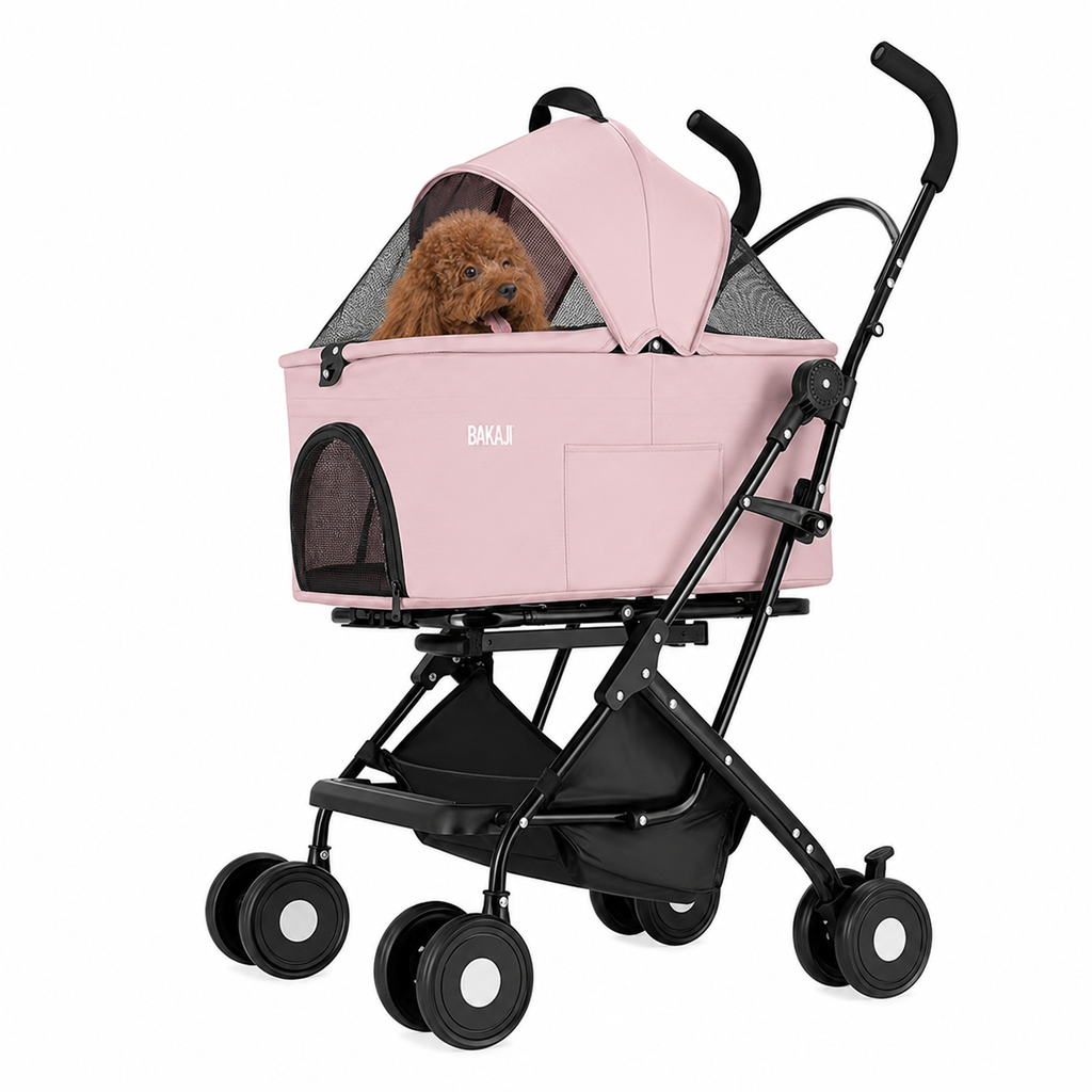Poussette pour chien grande taille, nacelle détachable Oxford 300D, jusqu'à 40 kg