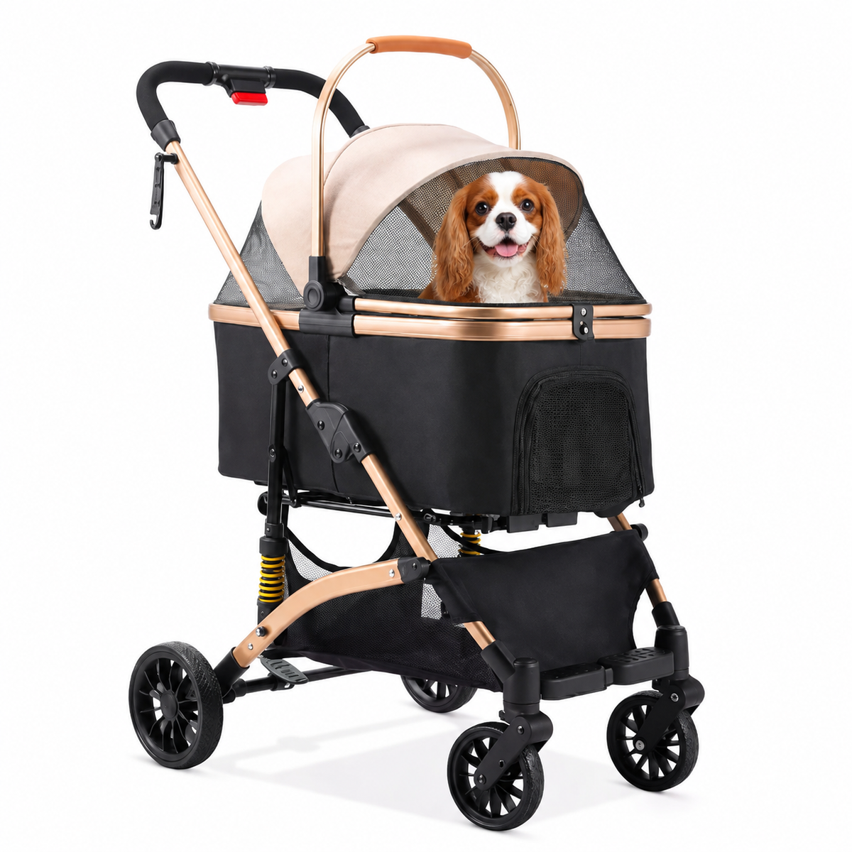 Poussette pour chien grand format, habitacle respirant et pliage rapide, jusqu'à 40 kg