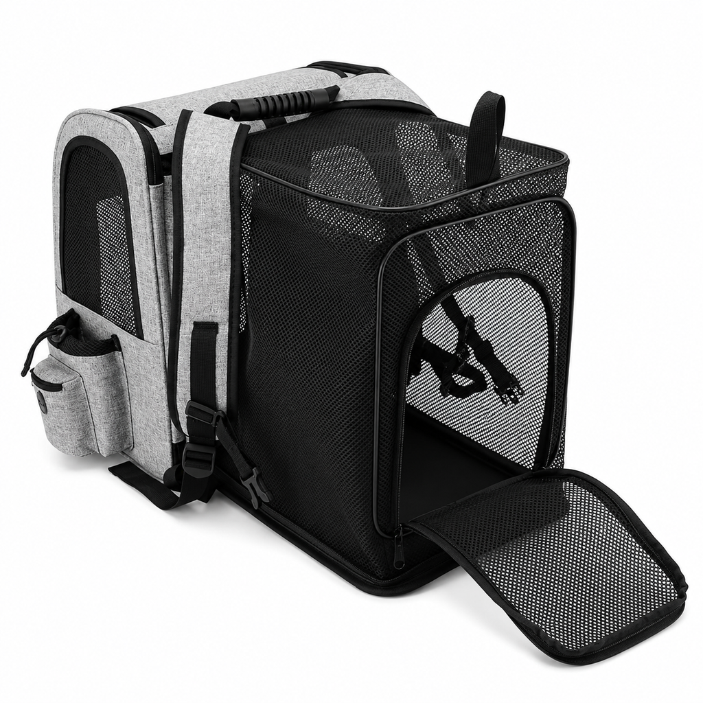 Sac à dos de transport pour chien extensible, Oxford 600D hydrofuge, jusqu'à 7 kg
