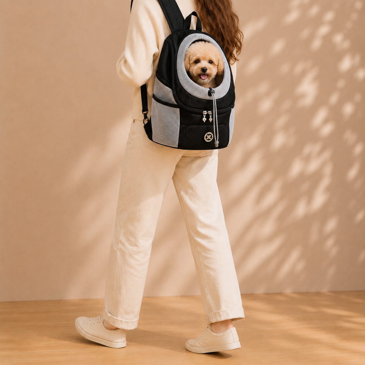 Sac à dos de transport pour chien, maille respirante, tailles S à L, 1 à 12 kg