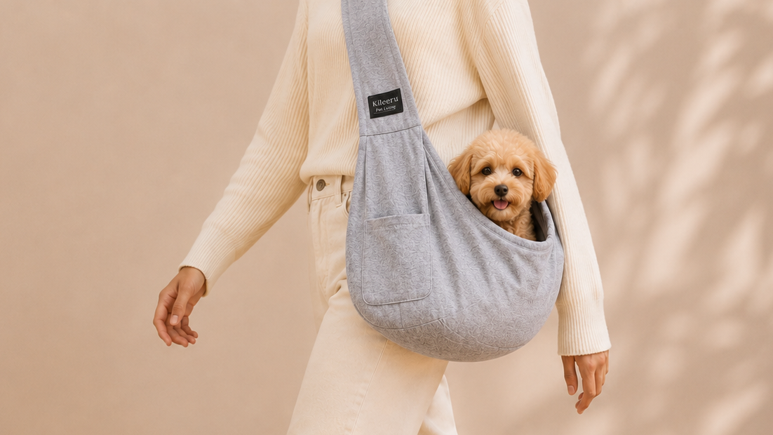 Sac bandoulière souple pour chien, large sangle d'épaule, jusqu'à 7,5 kg