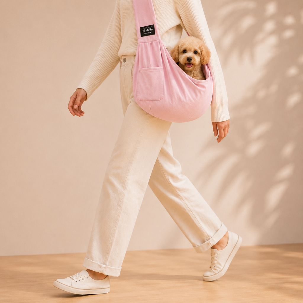Sac bandoulière souple pour chien, large sangle d'épaule, jusqu'à 7,5 kg