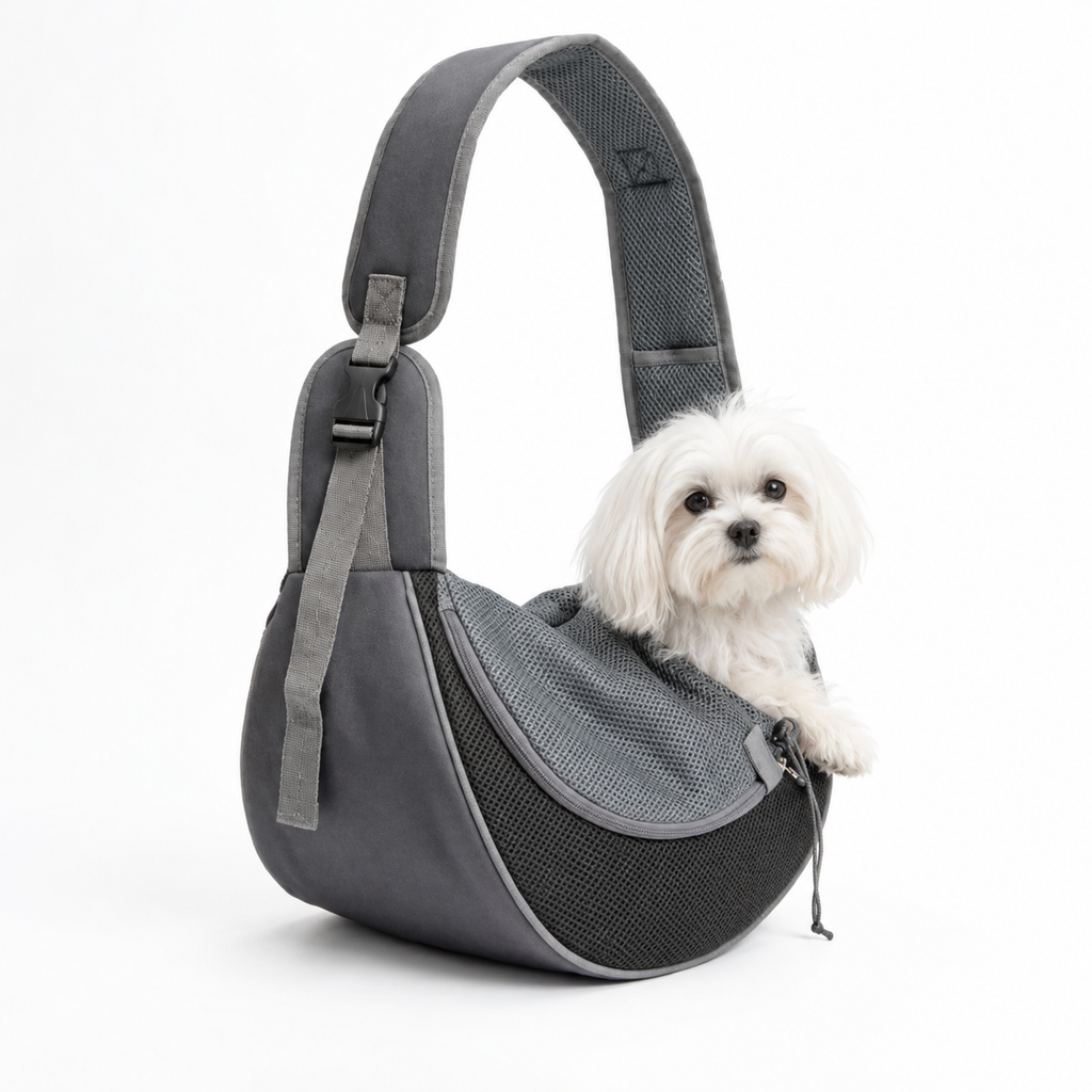 Sac bandoulière mains libres pour petit chien, tailles S et L, jusqu'à 6 kg
